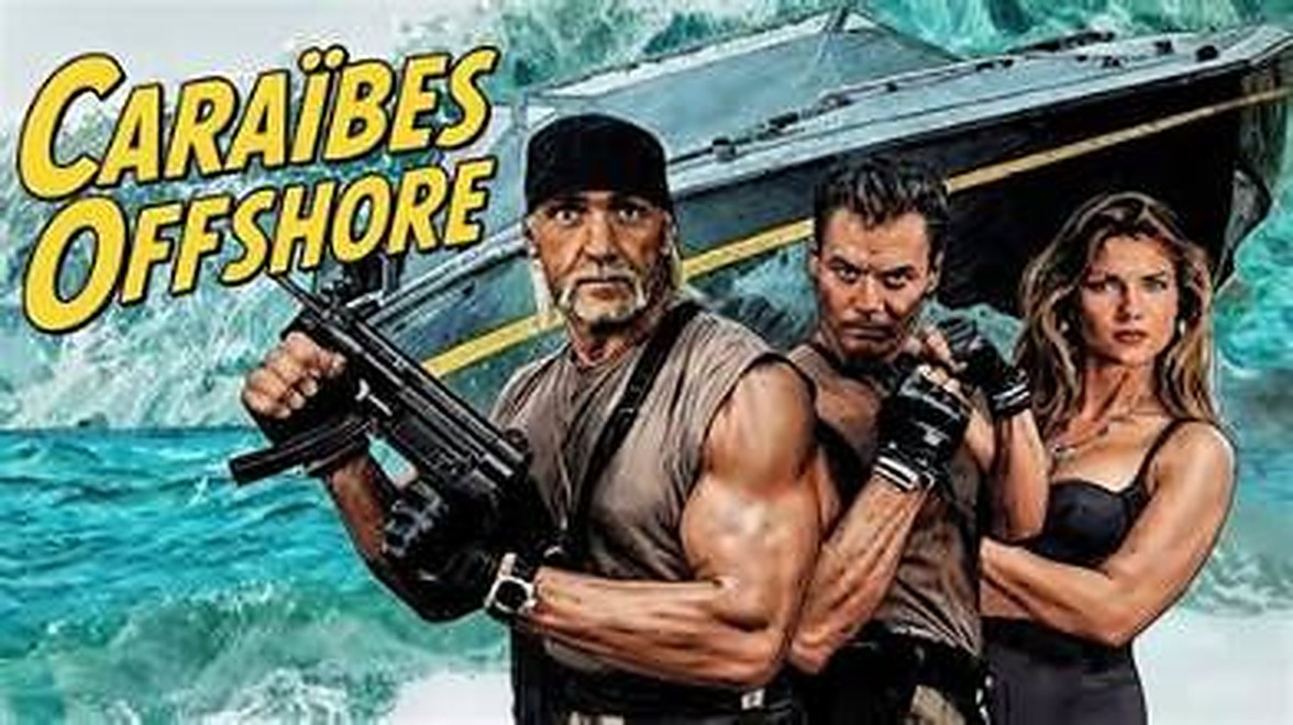 Visuel de Caraïbes Offshore : Hulk Hogan, Chris Lemmon et Carol Alt devant le bateau Thunder