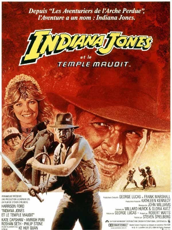 Indiana Jones et le Temple maudit — affiche française, 1984