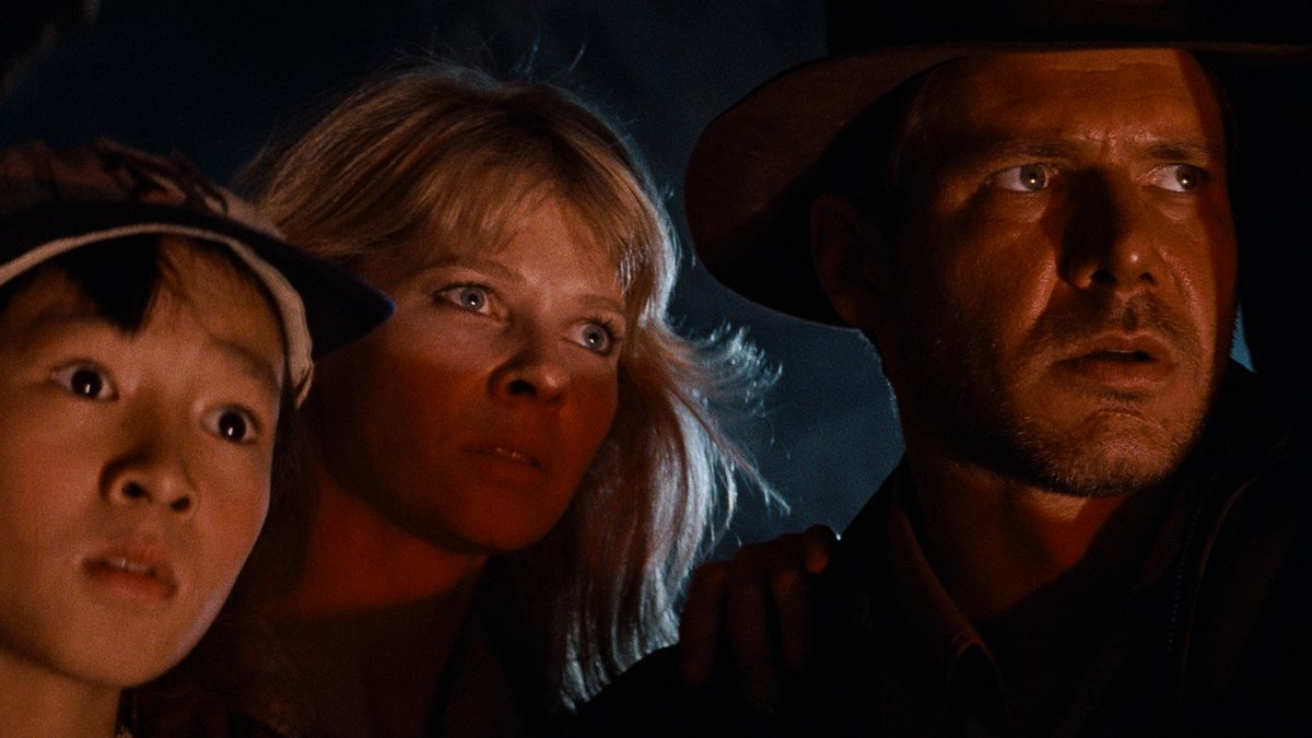 Demi-Lune, Willie Scott et Indiana Jones, les yeux écarquillés — Indiana Jones et le Temple maudit, 1984